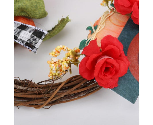 Red Truck Christmas Wreath Fall Eucalyptus Christmas Door Wreath Truck Autumn Wreath Decorations Window Front V1263-JX-1580