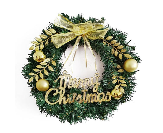 Xmas Wreaths Decorative Pine Needles Rattan Garlands with Stars Color Ball Gifts Box Decorating V1263-JX-1581