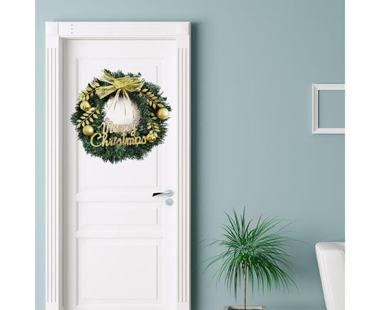 Xmas Wreaths Decorative Pine Needles Rattan Garlands with Stars Color Ball Gifts Box Decorating V1263-JX-1581