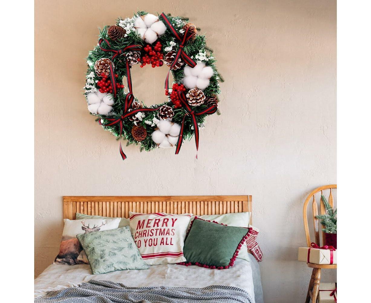 30cm Christmas Wreath 30cm, Christmas decorations, artificial Christmas garland, Christmas ornament V1263-JX-1584