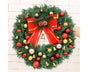 30cm Christmas Wreath with Lights, Christmas Decorations, Artificial Christmas Garland V1263-JX-1586