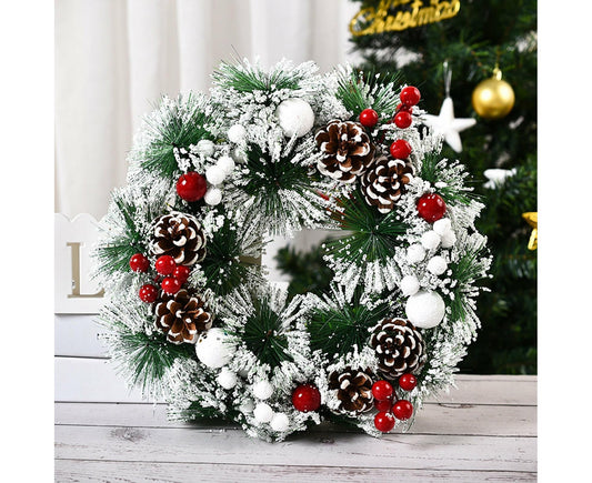 32cm Christmas Wreath, Artificial Christmas Garlands, Christmas Decoration, Christmas Ornaments V1263-JX-1590
