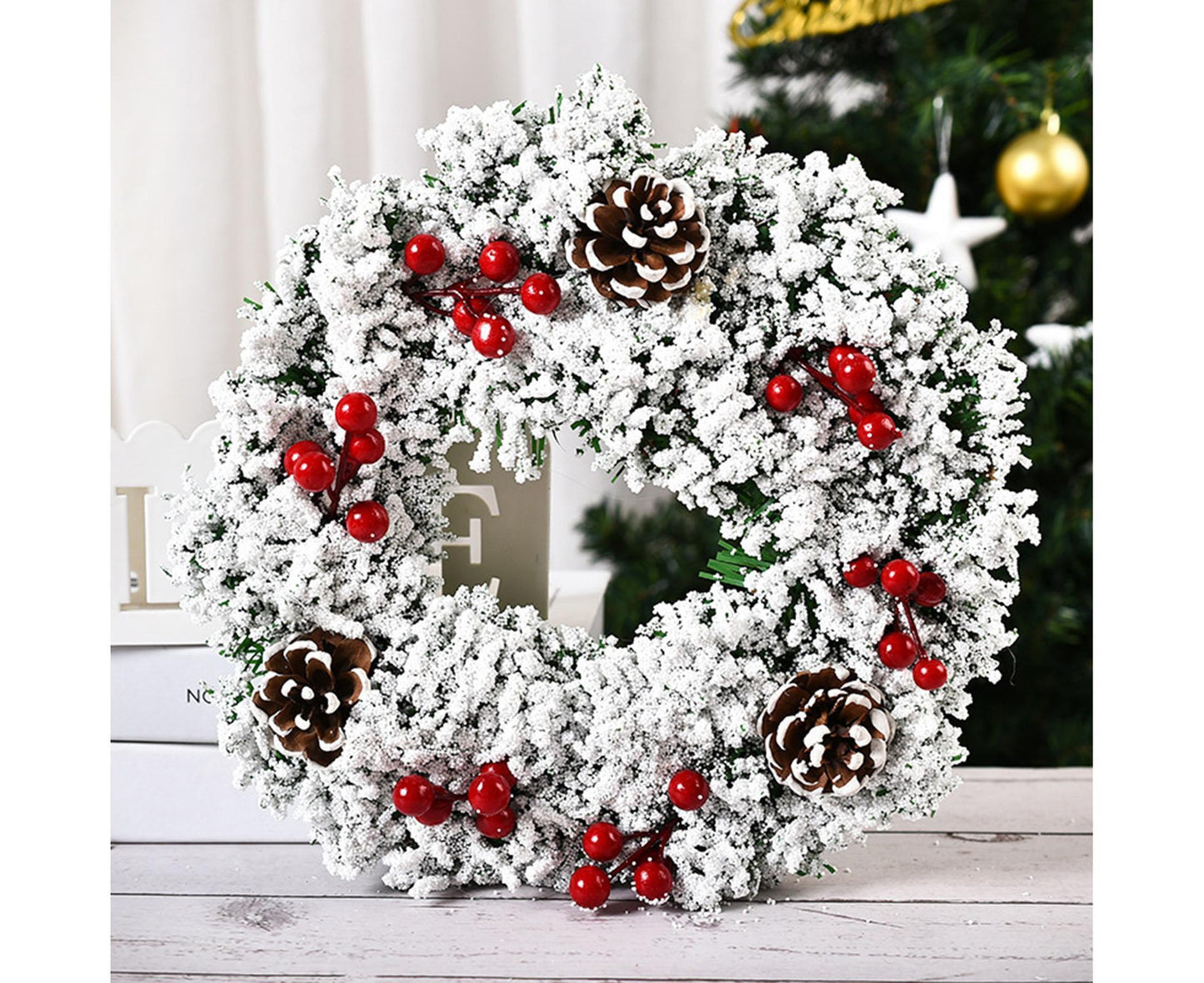 32cm Christmas Wreath, Artificial Christmas Garlands,, Christmas Decoration V1263-JX-1591