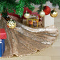 36 Inch Rose Gold Glitter Christmas Tree Skirt Plus Christmas Tree Decorations V1263-JX-1594