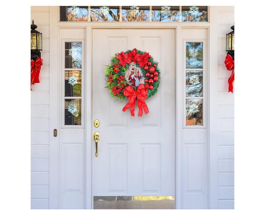 40cm Christmas Wreath for Nativity Scene, Christmas Decorations, Artificial Christmas Wreath V1263-JX-1596