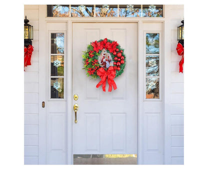 40cm Christmas Wreath for Nativity Scene, Christmas Decorations, Artificial Christmas Wreath V1263-JX-1596