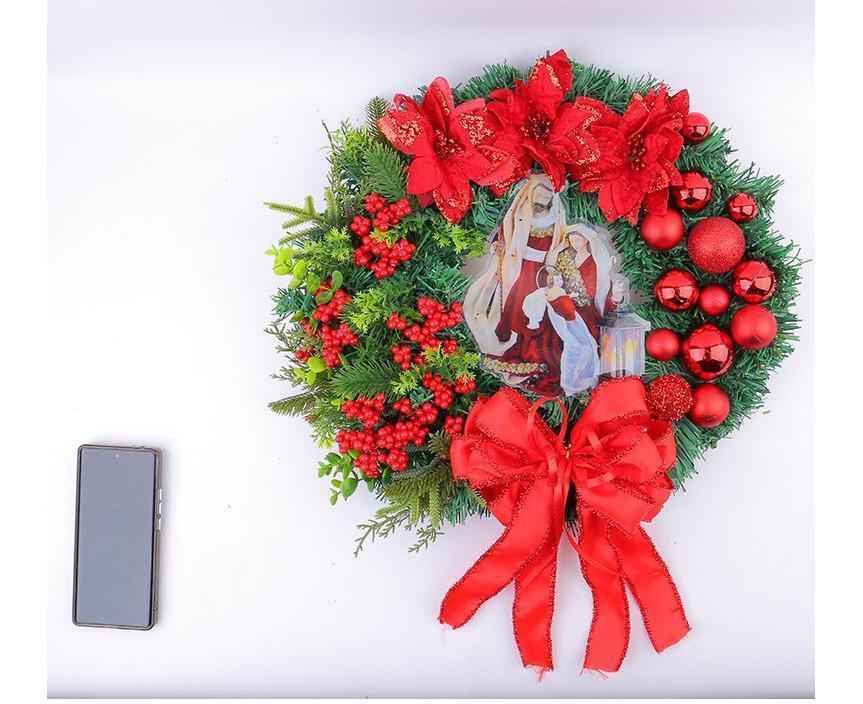 40cm Christmas Wreath for Nativity Scene, Christmas Decorations, Artificial Christmas Wreath V1263-JX-1596