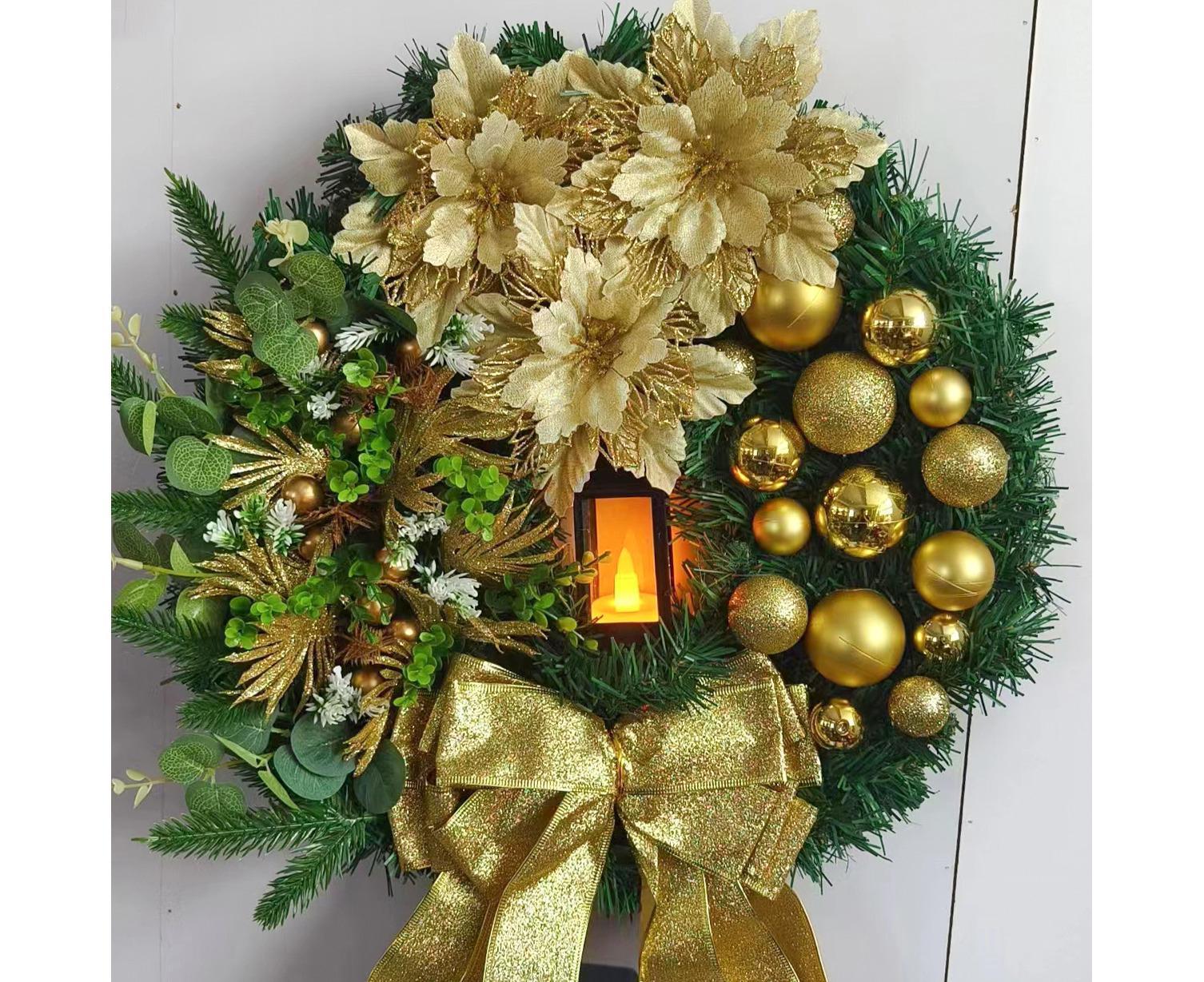 40cm Nativity Scene Christmas Wreath, Christmas Decorations, Artificial Christmas Wreath V1263-JX-1601