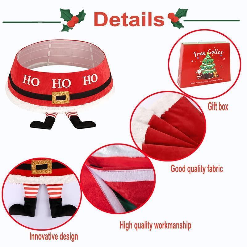 Christmas Tree Collar, 48 Inch Christmas Tree Ring, Foldable Christmas Tree Skirt V1263-JX-1609
