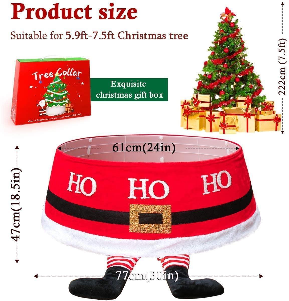 Christmas Tree Collar, 48 Inch Christmas Tree Ring, Foldable Christmas Tree Skirt V1263-JX-1609