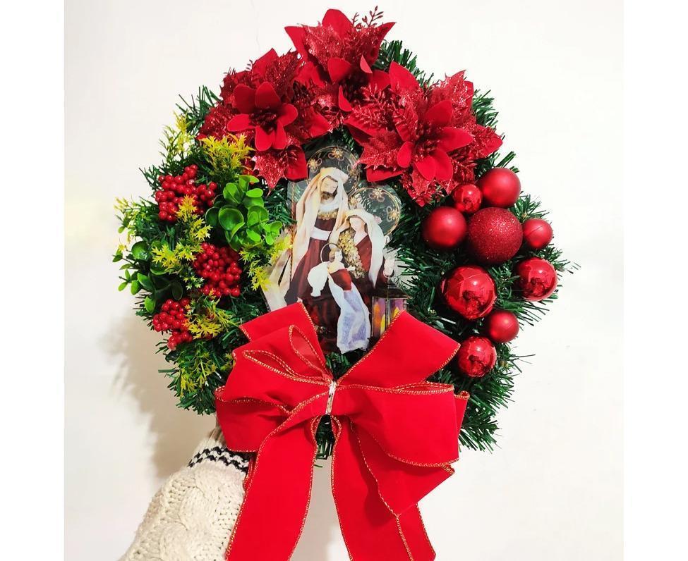 Nativity Christmas Wreath, 40cm Artificial Christmas Garlands, Christmas Decorations V1263-JX-1611