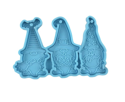 1 Set Keychain Mold Non Sticky Reusable DIY Silicone Easter Gnome Pendant Handicrafts Making Mold for Gift - V1263-JX-1614