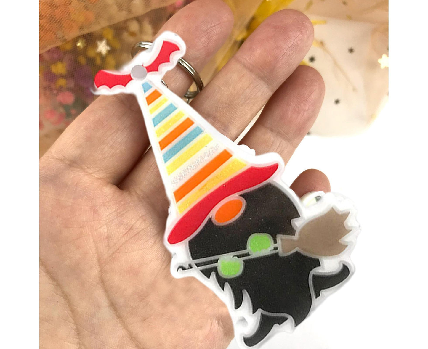 1 Set Keychain Mold Non Sticky Reusable DIY Silicone Easter Gnome Pendant Handicrafts Making Mold for Gift - V1263-JX-1614