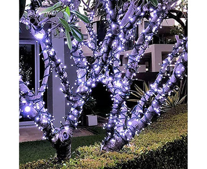 10M100LED Battery Operated Christmas String Lights with 8 Modes - White V1263-JX-1616