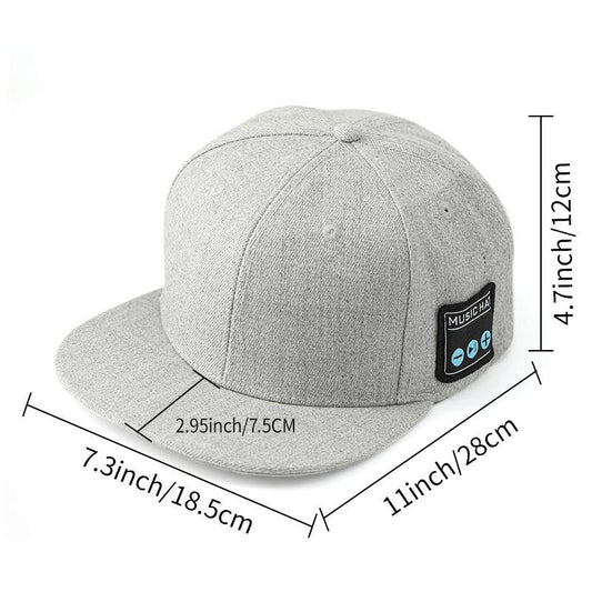 Light Gray Wireless Bluetooth Hat - Sports Cap with Dual Speakers, Bluetooth 5.4,Outdoor Music Hat for V1263-JX-162
