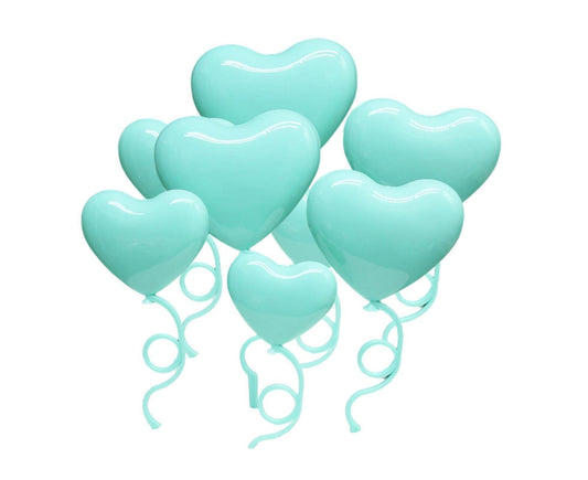 2 Sets Cake Toppers Creative Shape Vibrant Color 3D Visual Effect Food Grade Love Heart Cake Toppers Birthday V1263-JX-1624