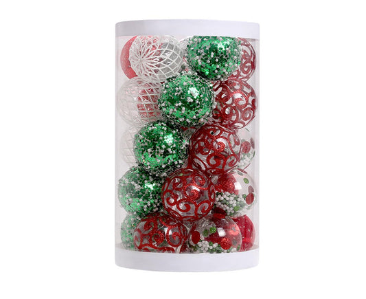 25pcs Christmas Decorations 6cm Xmas Tree Hanging Ball Xmas Tree Hanging Balls Xmas Hanging Balls Decor V1263-JX-1625