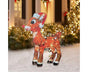 2D Christmas Dog With Led Lights Yard Decoration With Acrylic Garden Stake V1263-JX-1626