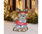 2D Christmas Dog With Led Lights Yard Decoration With Acrylic Garden Stake V1263-JX-1629