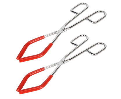 2pcs Labs Beaker Tongs Rust Prevention Strong Grip Rubber Coated Ends Chemical Beaker Tongs for 50mL To V1263-JX-1632