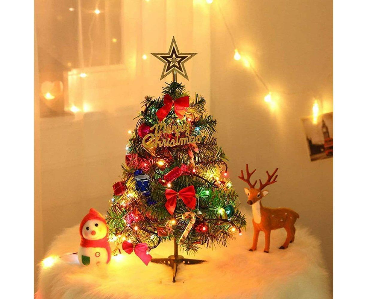30Cm Mini Christmas Tree, Small Illuminated Christmas Tree,Mini Christmas Tree With Led Fairy Lights, V1263-JX-1634