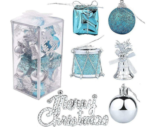 32 Christmas Tree Decoration Balls Christmas Tree Decoration Gift Box Christmas Tambourine Letter V1263-JX-1635