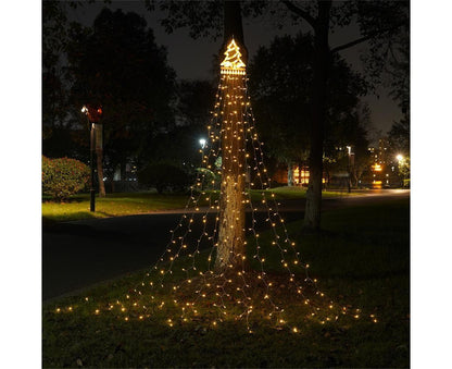 350 LED Solar Waterfall String Light Fairy Xmas Tree Hanging Decor Outdoor - Warm White V1263-JX-1636