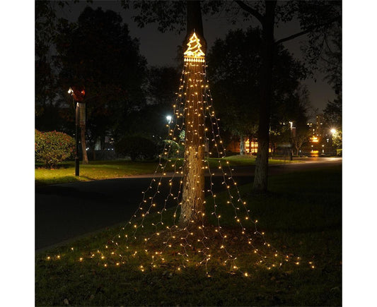 350 LED Solar Waterfall String Light Fairy Xmas Tree Hanging Decor Outdoor - Warm White V1263-JX-1636