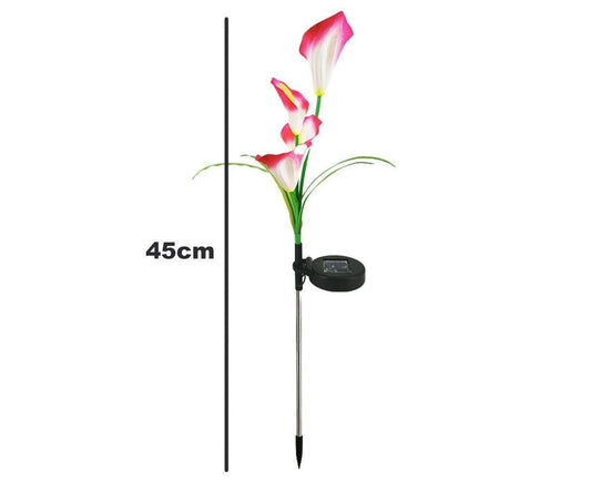4 Pack of 16 LED Solar Garden Lights, Calla Lights, for Garden, Patio, Passage Decoration-red V1263-JX-1639