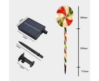4 Packs Solar Lollipops Cane Light Candy Cane Walkside Lights With 8 Modes 39.5*20*8cm V1263-JX-1640