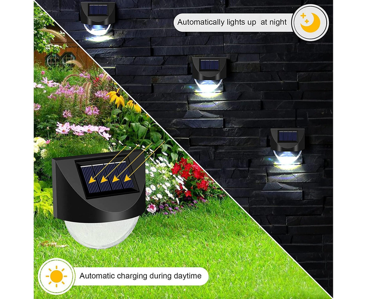 4 Pcs - Solar Mirror 1 Led - White Light V1263-JX-1641