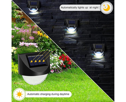 4 Pcs - Solar Mirror 1 Led - White Light V1263-JX-1641