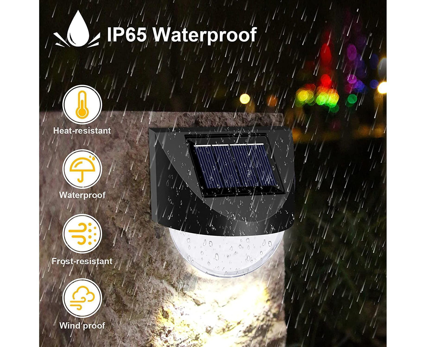 4 Pcs - Solar Mirror 1 Led - White Light V1263-JX-1641
