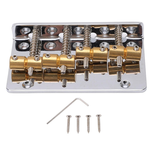 4 String Bass Bridge Assembly Robust Simple Installation Copper Guitar Bridge Saddle For Maintenance V1263-JX-1642