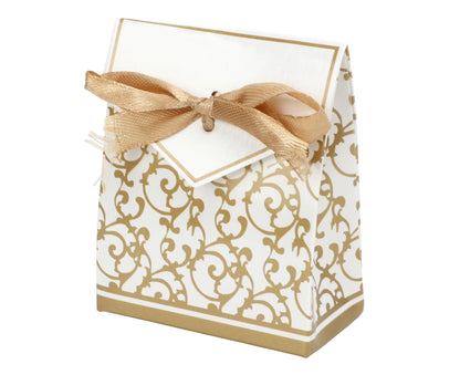 40 Sets Gift Bag Exquisite Unique Golden Pattern Bow Small Gift Box Decoration For Wedding Birthday Party V1263-JX-1643