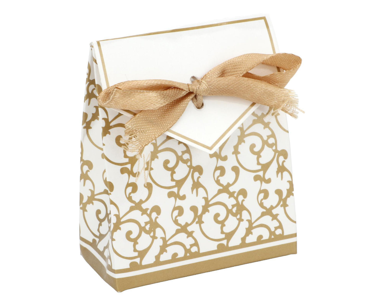 40 Sets Gift Bag Exquisite Unique Golden Pattern Bow Small Gift Box Decoration For Wedding Birthday Party V1263-JX-1643