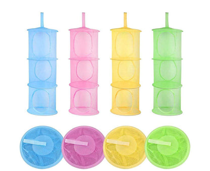 4-Storey Plush Storage Room, Foldable Space-Saving Storage Basket, Suitable For Babies Room, Bathroom, Balcony V1263-JX-1644