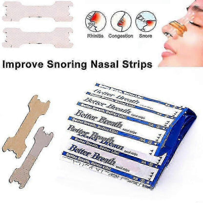 50pcs Nasal Strips Anti Snoring Improve Breath Stickers Nose Ventilation Pads Stop Snoring V1263-JX-165