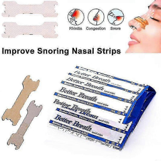 50pcs Nasal Strips Anti Snoring Improve Breath Stickers Nose Ventilation Pads Stop Snoring V1263-JX-165