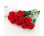Beautiful Rose Shape Ring Box Romantic Decorative Fabric Ring Display Case Wedding Supplies - Red V1263-JX-1660