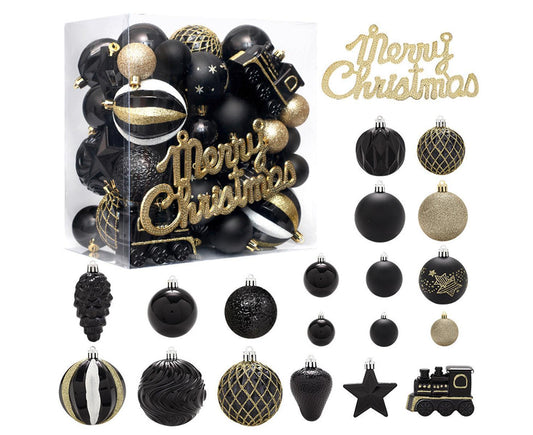 Christmas Balls Ornaments 65PCS Shatterproof Festive Wedding Hanging Ornaments Christmas Tree V1263-JX-1662