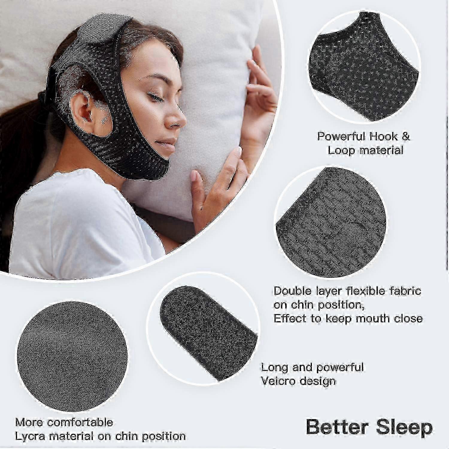 Anti Snore Chin Strap [upgraded 2023], Vosaro Snoring Solution Effective Anti Snore Device, Adjustable And V1263-JX-167
