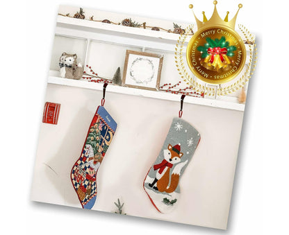 Christmas Stocking Holders Metal Fireplace Stocking Hook Garland Mantle Hook For Christmas Decoration (4 Pack) V1263-JX-1673