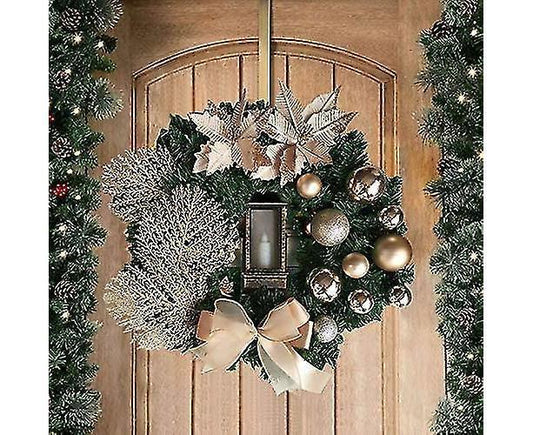 Christmas Wreath Artificial Flowers Champagne 25cm Christmas Wreaths Christmas Fireplace Wreath For Christmas V1263-JX-1678
