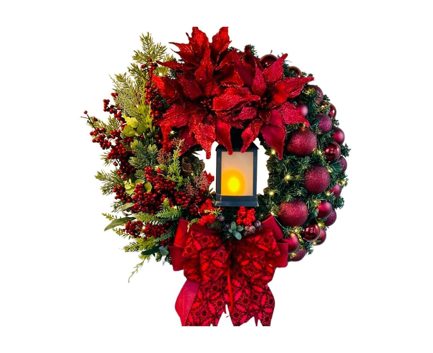 Christmas Wreath Vintage Easy Christmas Wreath for Home 40cm V1263-JX-1682