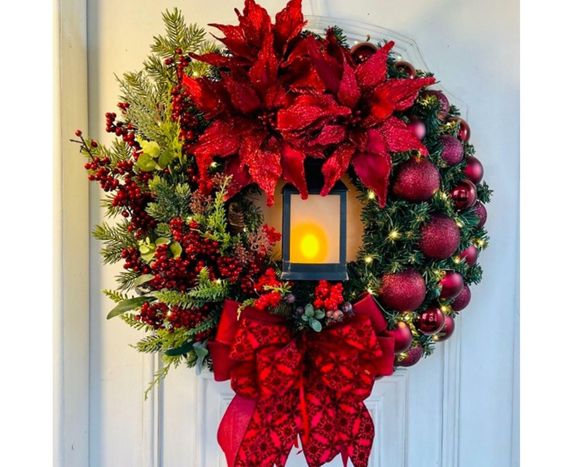 Christmas Wreath Vintage Easy Christmas Wreath for Home 40cm V1263-JX-1683