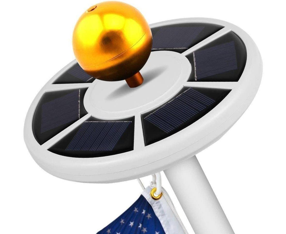 Flagpole Lights,Solar Flagpole Light-White Shell,Flagpole Lights,Solar Flag Pole Light Bright 26 Led Solar V1263-JX-1693