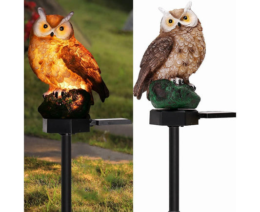 Garden Solar Lights Outdoor Decor- Resin Owl Solar LED Garden Lights-Waterproof, Energy Saving- Owl Shape V1263-JX-1695