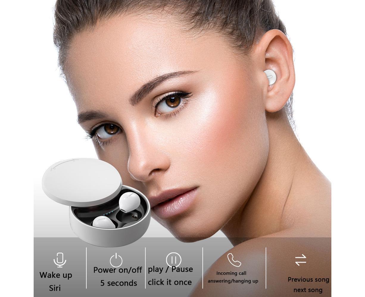 Smallest True Wireless Earbuds,Mini Bluetooth 5.0 Headphones V1263-JX-17