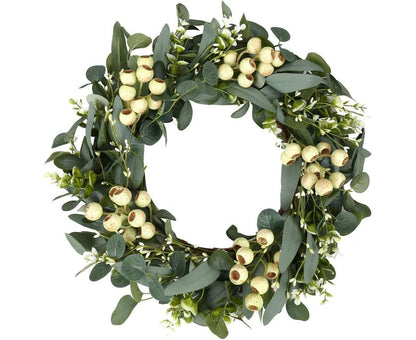 Green Eucalyptus Wreath,Artificial Eucalyptus Leaves Wreath V1263-JX-1702
